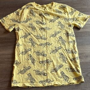 H&M Yellow Tiger Print Kids Tee